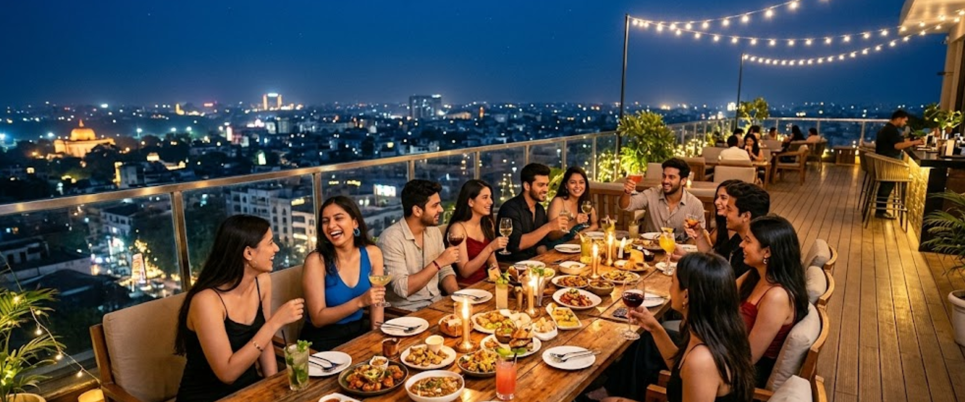 Sky View Rooftop Café – Open-Air Dining in Raja Bazar, Patna